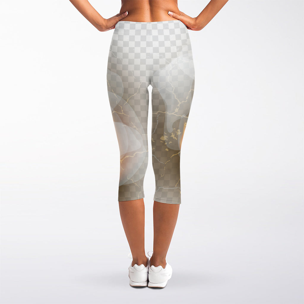 Burning Hole Print Women's Capri Leggings