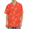 Burning Japanese Flame Pattern Print Aloha Shirt