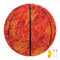 Burning Japanese Flame Pattern Print Basketball