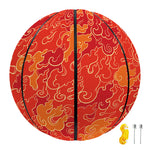 Burning Japanese Flame Pattern Print Basketball