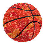 Burning Japanese Flame Pattern Print Basketball