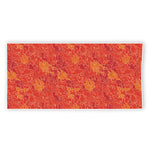 Burning Japanese Flame Pattern Print Beach Towel