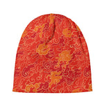 Burning Japanese Flame Pattern Print Beanie