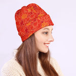 Burning Japanese Flame Pattern Print Beanie