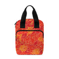 Burning Japanese Flame Pattern Print Bible Tote Bag