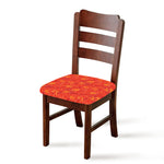 Burning Japanese Flame Pattern Print Chair Cushion Cover