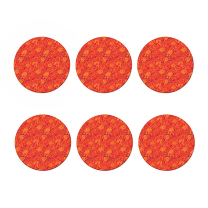 Burning Japanese Flame Pattern Print Coaster Set