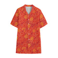 Burning Japanese Flame Pattern Print Cotton Hawaiian Shirt