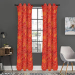 Burning Japanese Flame Pattern Print Curtain