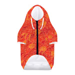 Burning Japanese Flame Pattern Print Dog Zip Up Hoodie