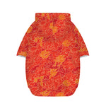 Burning Japanese Flame Pattern Print Dog Zip Up Hoodie