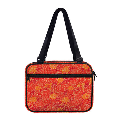 Burning Japanese Flame Pattern Print Double Strap Bible Bag