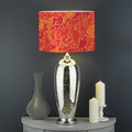 Burning Japanese Flame Pattern Print Drum Lamp Shade