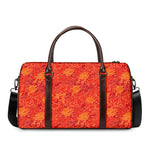 Burning Japanese Flame Pattern Print Duffle Bag