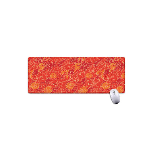 Burning Japanese Flame Pattern Print Extended Mouse Pad