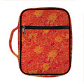 Burning Japanese Flame Pattern Print Front Pocket Bible Bag