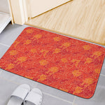 Burning Japanese Flame Pattern Print Indoor Door Mat