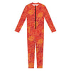 Burning Japanese Flame Pattern Print Jumpsuit