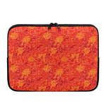 Burning Japanese Flame Pattern Print Laptop Sleeve