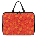 Burning Japanese Flame Pattern Print Laptop Sleeve With Handle