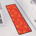 Burning Japanese Flame Pattern Print Long Kitchen Mat