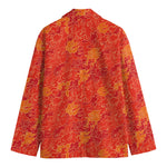 Burning Japanese Flame Pattern Print Men's Blazer