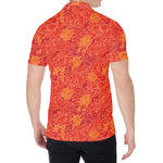 Burning Japanese Flame Pattern Print Men's Shirt