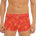 Burning Japanese Flame Pattern Print Men's Short Boxer Briefs