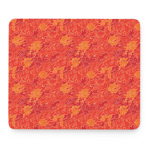 Burning Japanese Flame Pattern Print Mouse Pad