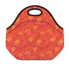 Burning Japanese Flame Pattern Print Neoprene Lunch Bag