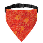 Burning Japanese Flame Pattern Print Over The Collar Dog Bandana