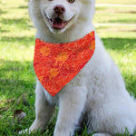 Burning Japanese Flame Pattern Print Over The Collar Dog Bandana