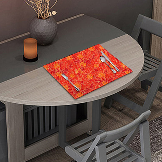 Burning Japanese Flame Pattern Print Placemat