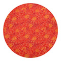 Burning Japanese Flame Pattern Print Round Blanket