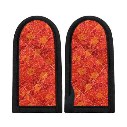 Burning Japanese Flame Pattern Print Skillet Handle Cover