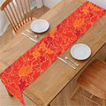 Burning Japanese Flame Pattern Print Table Runner