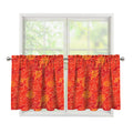 Burning Japanese Flame Pattern Print Tier Curtains
