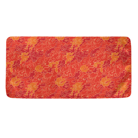 Burning Japanese Flame Pattern Print Towel
