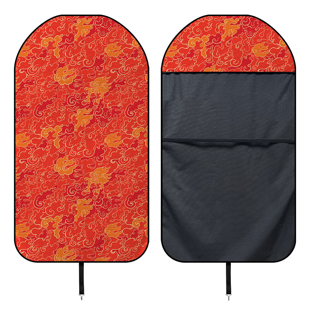 Burning Japanese Flame Pattern Print Waterproof Car Seat Cover
