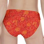 Burning Japanese Flame Pattern Print Women's Panties