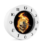 Burning Skull Print Alarm Clock