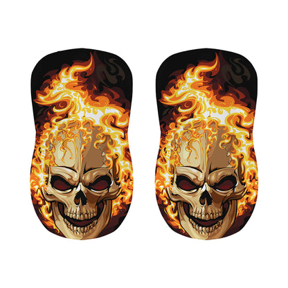Burning Skull Print Bar Stool Covers