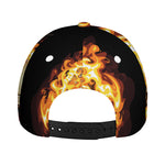 Burning Skull Print Baseball Cap