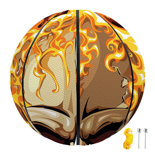 Burning Skull Print Basketball