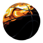 Burning Skull Print Basketball