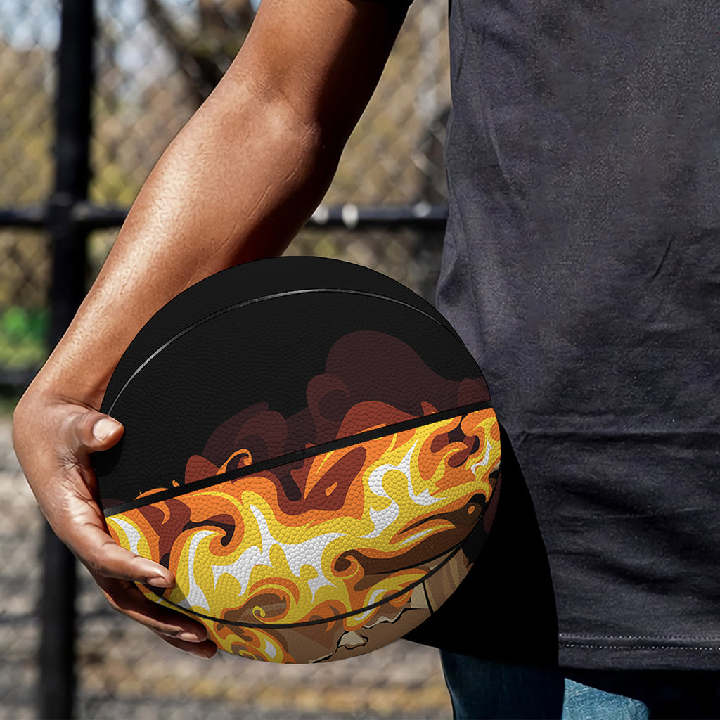 Burning Skull Print Basketball