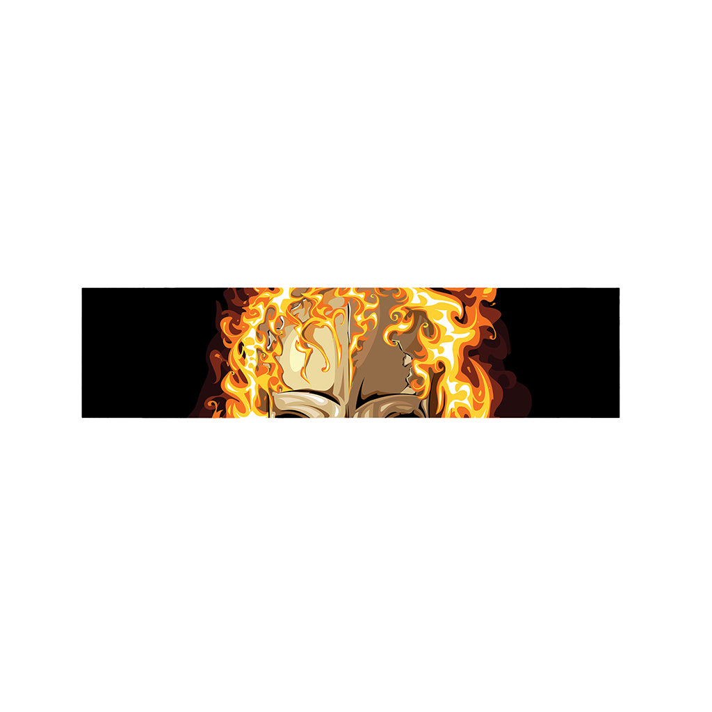 Burning Skull Print Bed Runner
