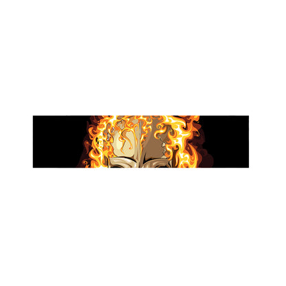 Burning Skull Print Bed Runner