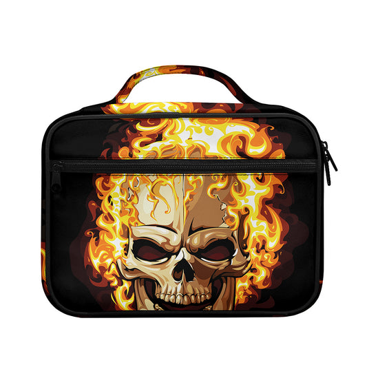Burning Skull Print Briefcase Bible Bag