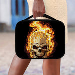 Burning Skull Print Classic Bible Case